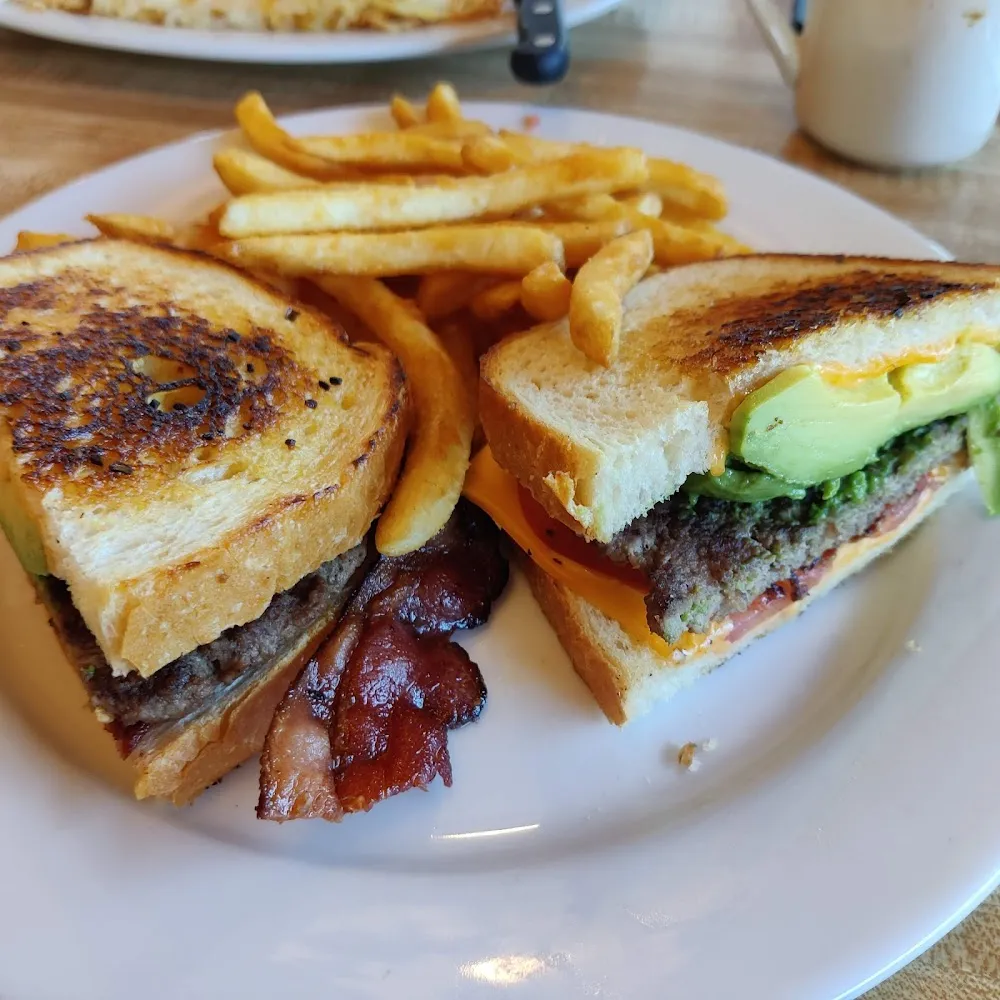 Vintage Burger and Fries